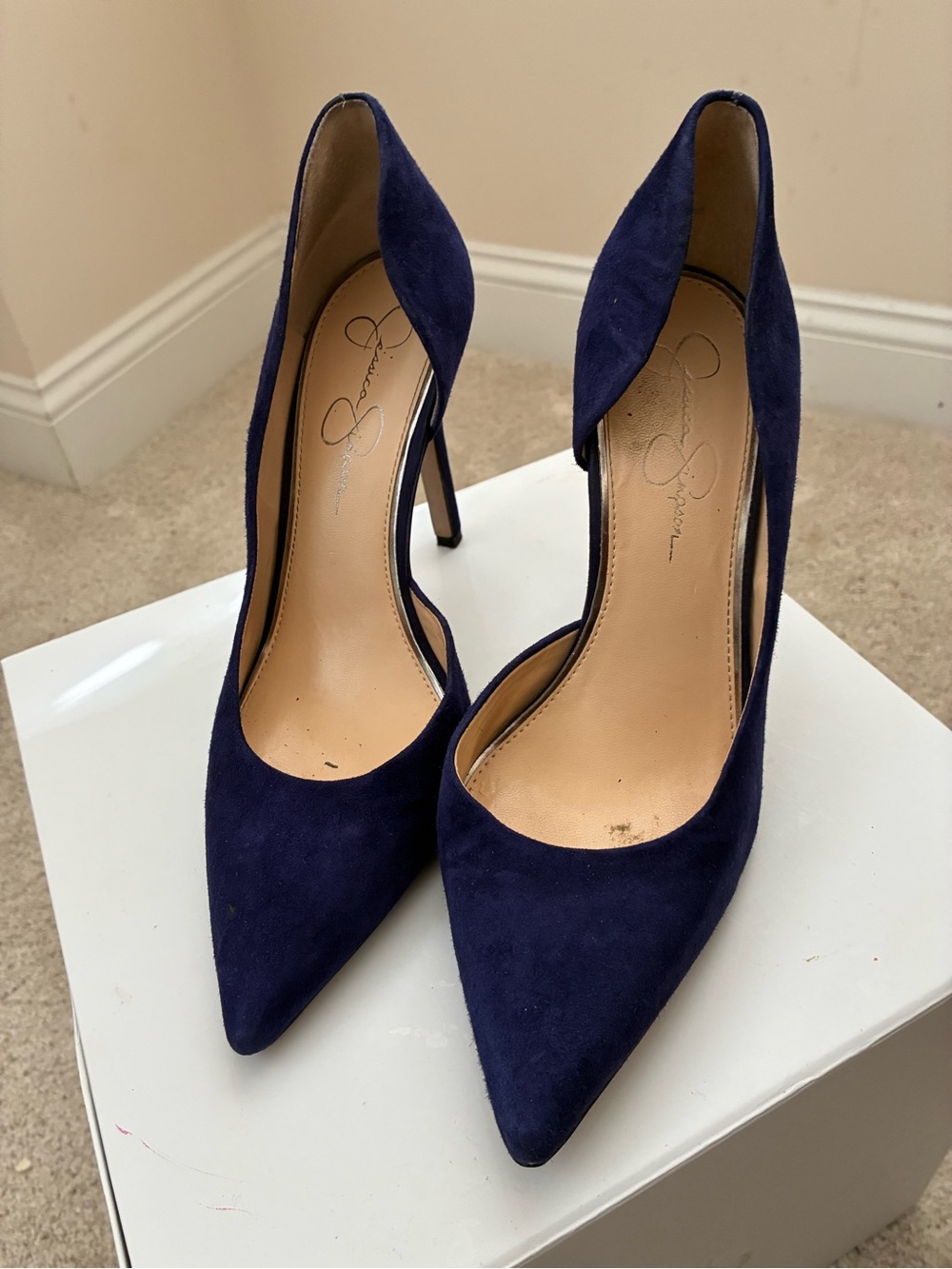 Jessica Simpson Deep purple Suede Pointed Toe Stiletto Pumps